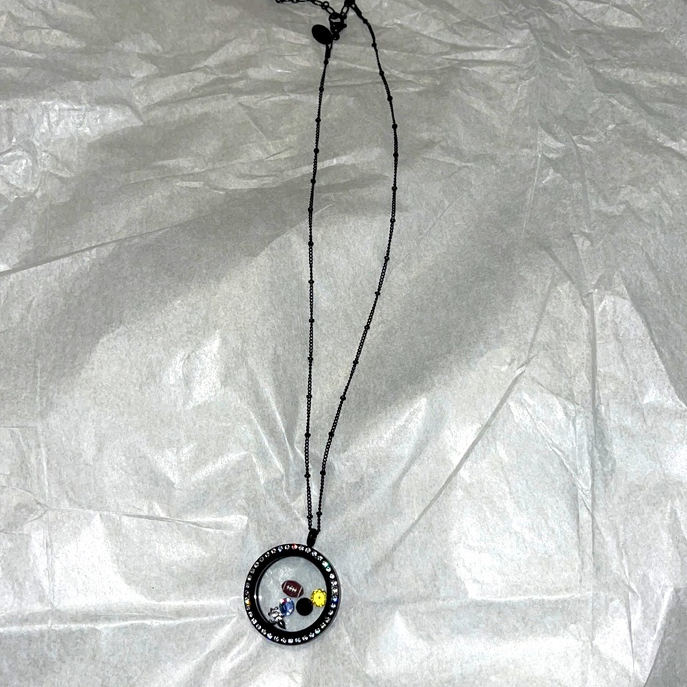 Origami Owl necklace with 5 charms